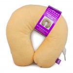 VIAGGI Feather Soft Microfibre Travel Neck Pillow - Light Orange